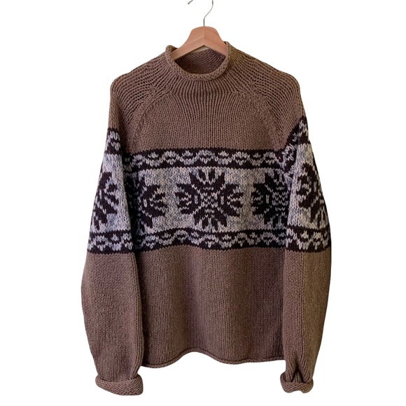 J. Crew Other - J. Crew 100% Lambswool Handknit Fair Isle Sweater in Size Medium | Knit Sweater